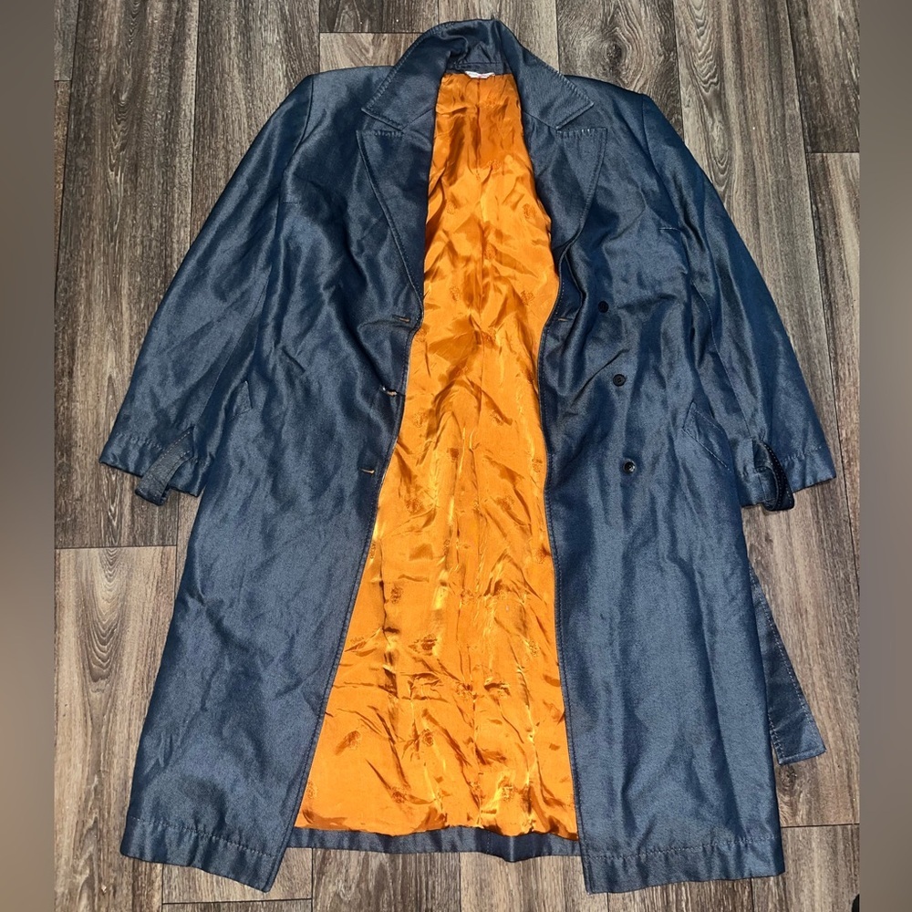 Vintage 90s Gianni Versace Silk Lined Padded Belted Trench Coat